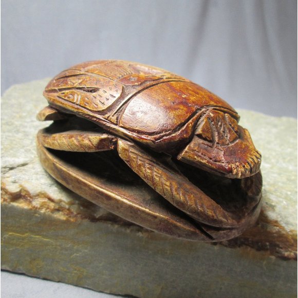 WhyteWing Other - Antique Carved Stone Heart Scarab, Rebirth into th